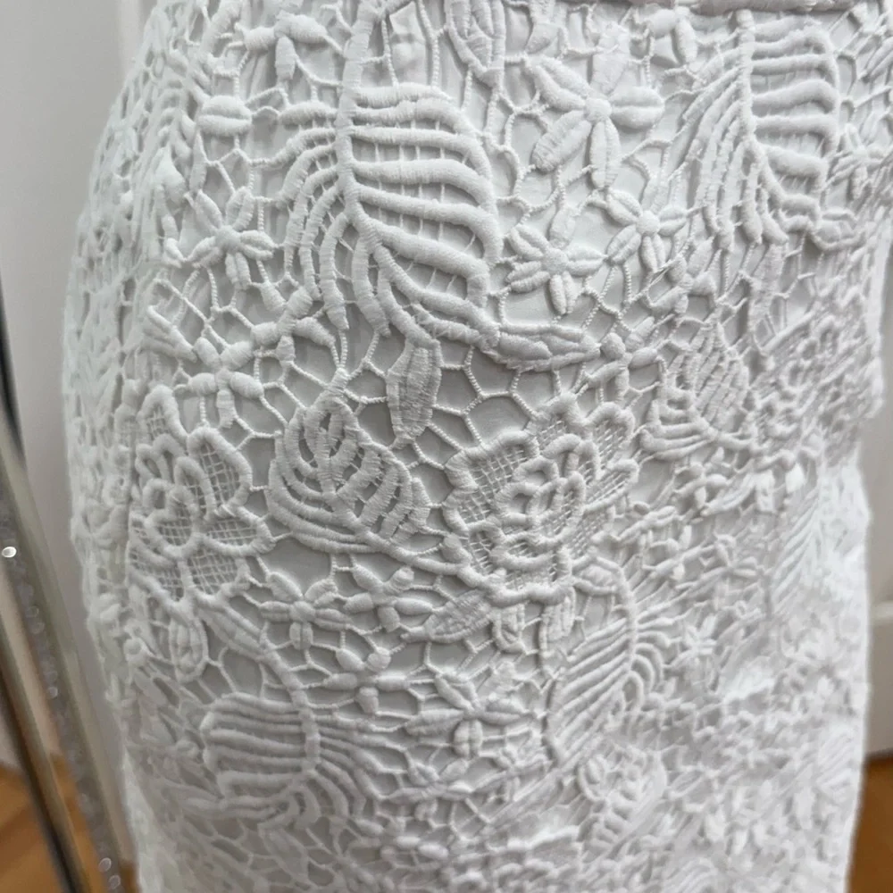 Banana Republic White Lace Pencil Skirt - Picture 2 of 2